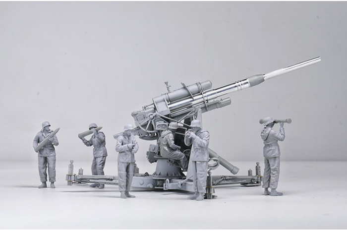 German 88mm Gun flak36 W/6 anti-aircraft artillery crew members (1:35) - 013