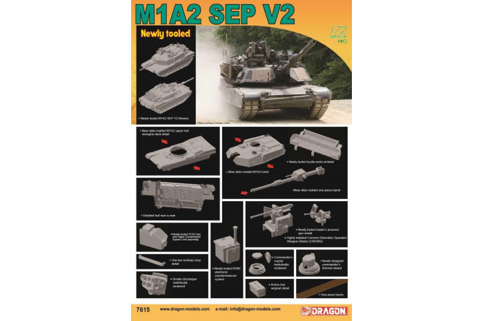 Model Kit tank 7615 - M1A2 SEP V2 (1:72)