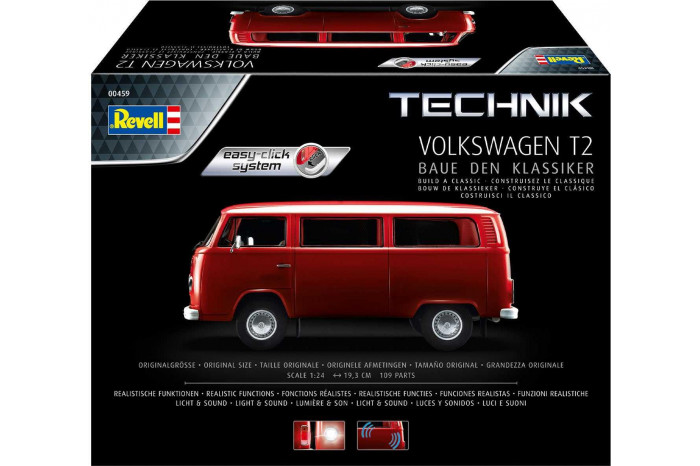 Plastic ModelKit TECHNIK auto 00459 - Volkswagen T2 (Easy-Click System) (1:24)
