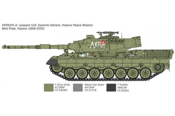 Model Kit tank 6481 - LEOPARD 1 A5 (1:35)