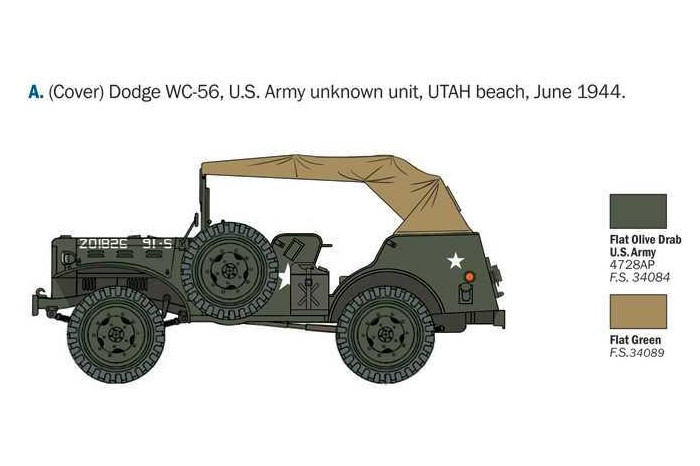 Model Kit military 0228 - Dodge WC56 Command Car (1:35)