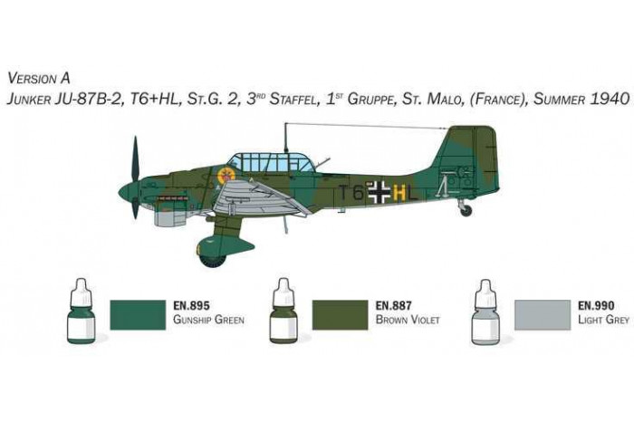 Model Set letadlo 72010 - Junker Ju-87B Stuka (1:72)