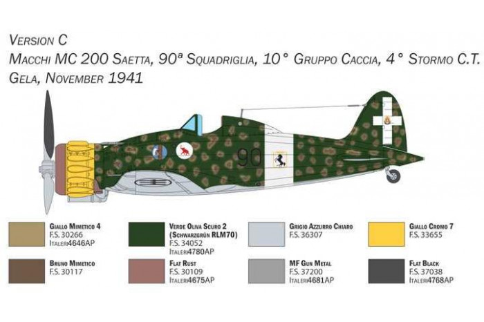 Model Kit letadlo 2767 - MACCHI MC.200 XXI serie (1:48)