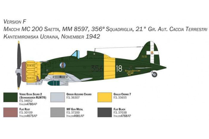 Model Kit letadlo 2767 - MACCHI MC.200 XXI serie (1:48)