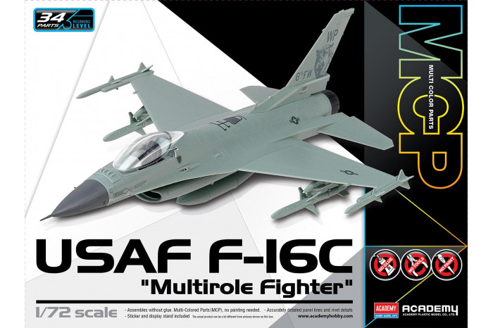 Model Kit letadlo 12541 - USAF F-16C "Multirole Fighter" MCP (1:72)