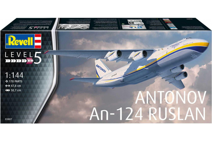 Plastic ModelKit letadlo 03807 - Antonov An-124 Ruslan (1:144)