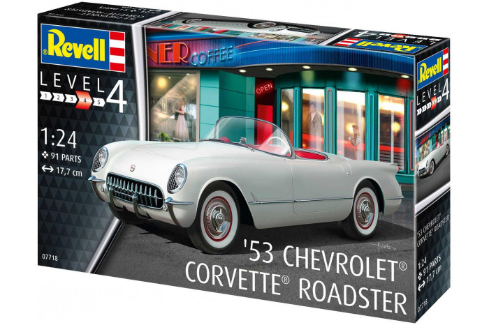 Plastic ModelKit auto 07718 - '53 Corvette Roadster (1:24)