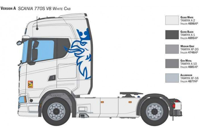 Model Kit truck 3965 - Scania S770 V8 "White Cab" (1:35)