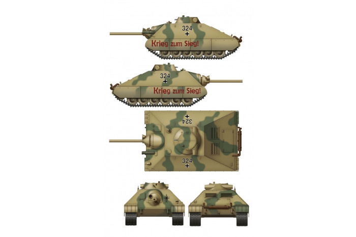 Schwerer kleiner Panzerkampfwagen German Heavy Tank Project 1944 (2 in 1) (1:35) - 35019