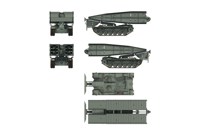 Brückenlegepanzer M48 A2 AVLB Armored Vehicle Launched Bridge (1:35) - 35025