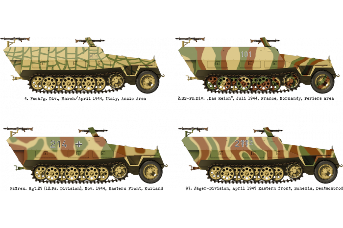 Sd. Kfz. 251/1 Ausf.D Mittlerer Schützenpanzerwagen Sonderkraftfahrzeug 251 (1:16) - 16005