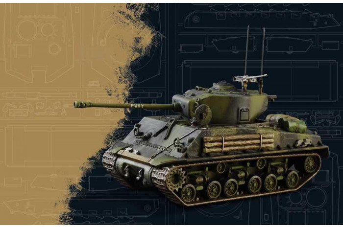Model Kit tank 25772 - M4A3E8 Sherman "Fury" (1:56)