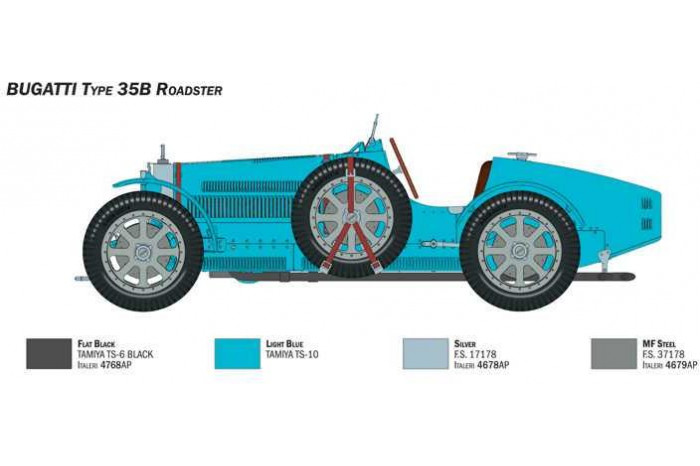 Model Kit auto 4713 - Bugatti 35 B Roadster (1:12)