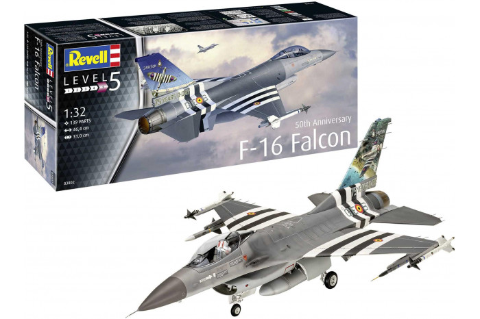 Plastic ModelKit letadlo 03802 - 50th Anniversary F-16 Falcon (1:32)