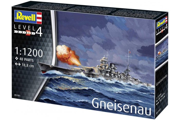 Plastic ModelKit loď 05181 - Gneisenau (1:1200)