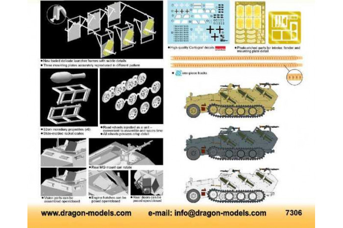 Model Kit military 7306 - Sd.Kfz.251 Ausf.C mit Wurfrahmen 40 (1:72)