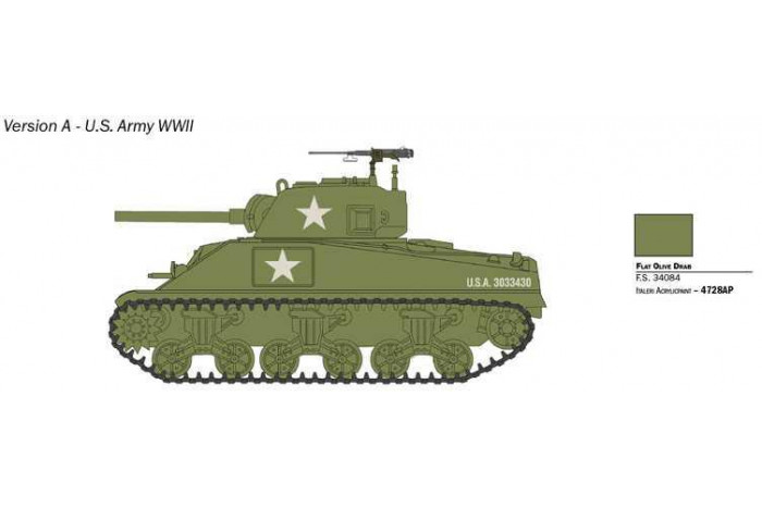 Model Kit tank 25751 - M4 Sherman 75mm (1:56)