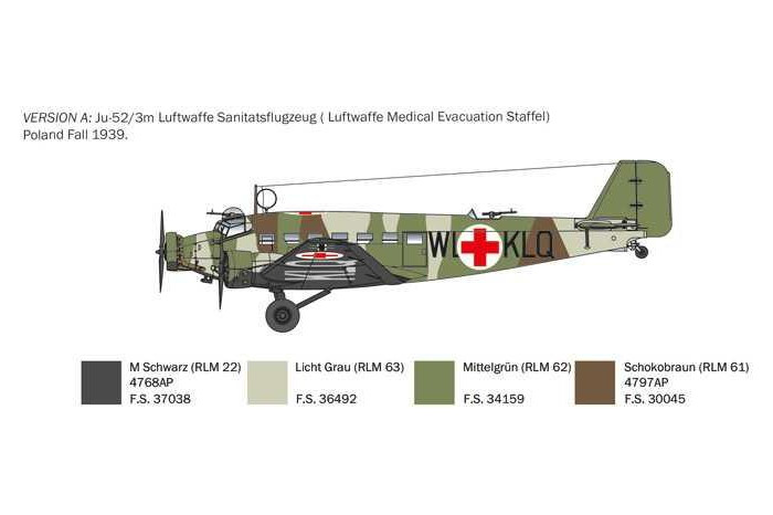 Model Kit letadlo 0102 - Ju-52/3m (1:72)