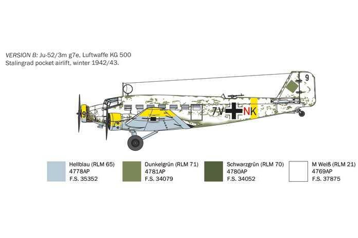 Model Kit letadlo 0102 - Ju-52/3m (1:72)