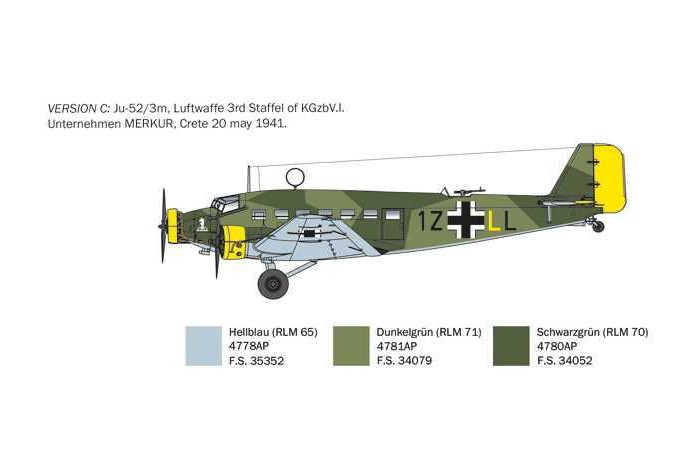 Model Kit letadlo 0102 - Ju-52/3m (1:72)