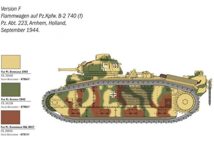 Model Kit tank 25766 - Char B1 Bis (1:56)