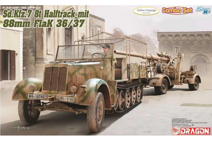 Model Kit military 6971 - Sd.KFZ.7 8t LATE mit 88mm FlaK36/37 (1:35)