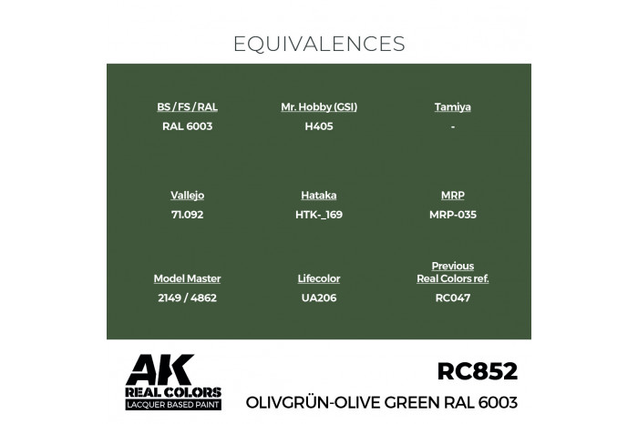Olivgrün-Olive Green RAL 6003 - RC852