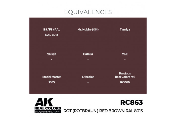 Rot (Rotbraun)-Red Brown RAL 8013 - RC863