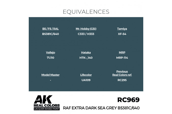 RAF Extra Dark Sea Grey BS381C/640 - RC969
