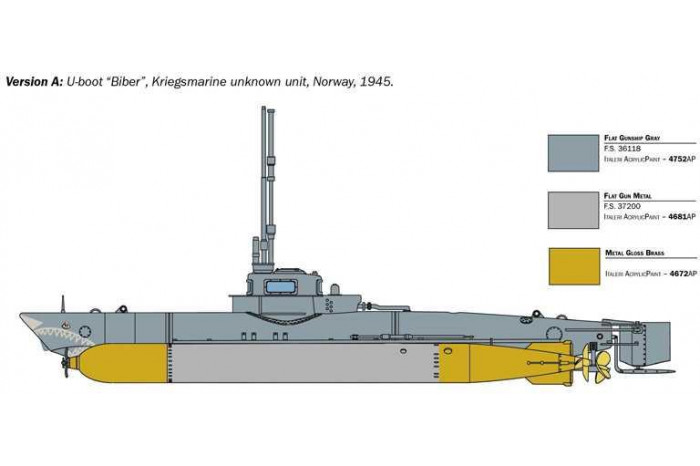 Model Kit ponorka 5609 - U-BOOT BIBER (1:35)