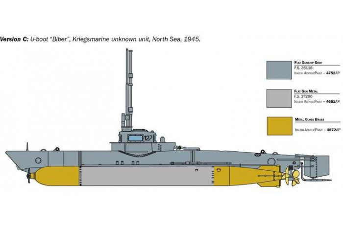 Model Kit ponorka 5609 - U-BOOT BIBER (1:35)
