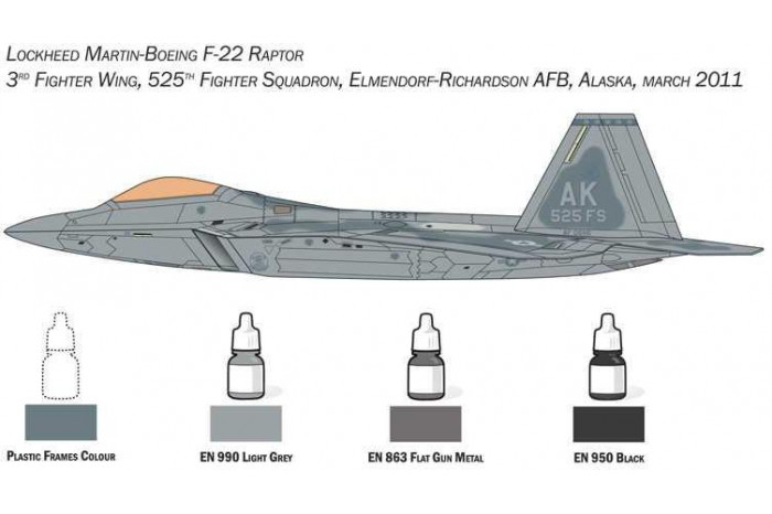 Model Set letadlo 72011 - 1:72 F-22 Raptor (1:72)