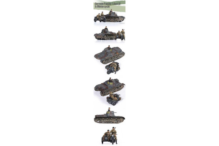 Model Kit military 13556 - German Panzer I Ausf.B & Motorcycle (1:35)