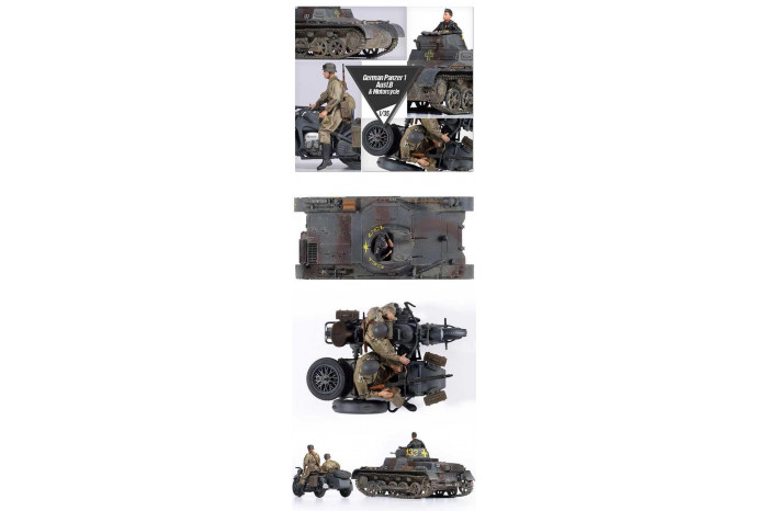 Model Kit military 13556 - German Panzer I Ausf.B & Motorcycle (1:35)