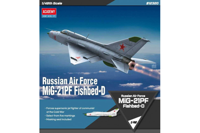 Model Kit letadlo 12320 - Russian Air Force MiG-21PF Fishbed-D (1:48)
