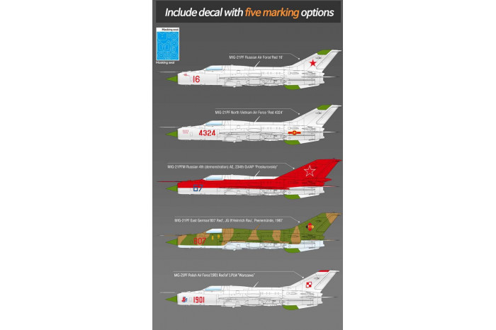 Model Kit letadlo 12320 - Russian Air Force MiG-21PF Fishbed-D (1:48)