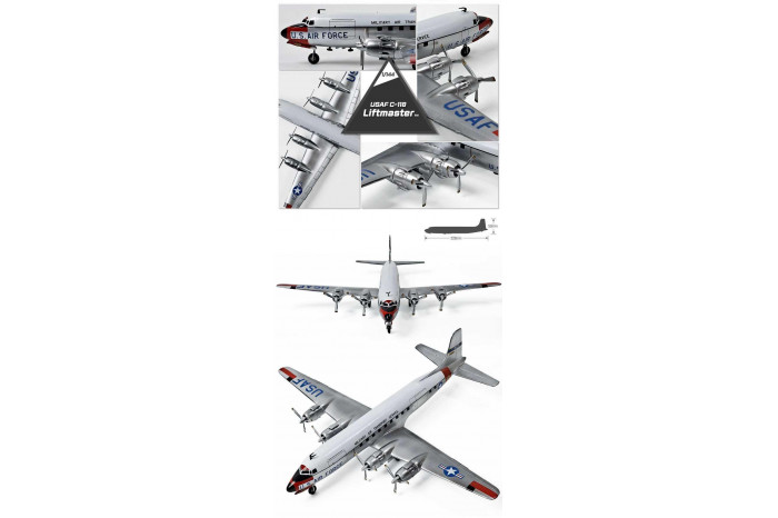 Model Kit letadlo 12634 - USAF C-118 Liftmaster (1:144)