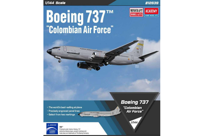 Model Kit letadlo 12639 - Boeing 737 "Colombian Air Force"  (1:144)