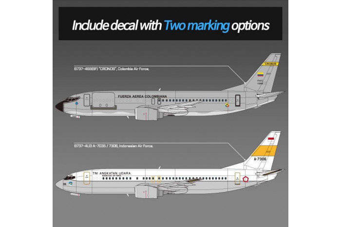 Model Kit letadlo 12639 - Boeing 737 "Colombian Air Force"  (1:144)