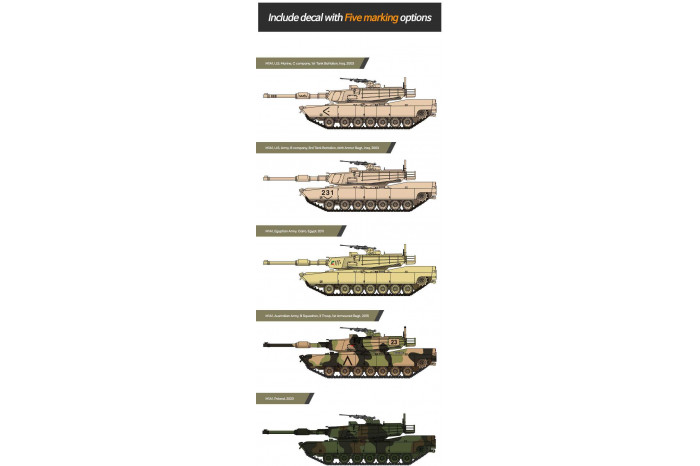 Model Kit tank 13430 - USMC M1A1 (1:72)