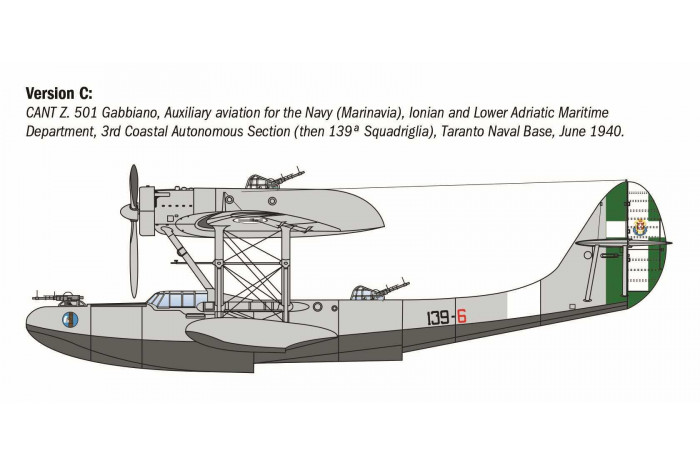 Model Kit letadlo 0112 - CANT Z-501 Gabbiano (1:72)