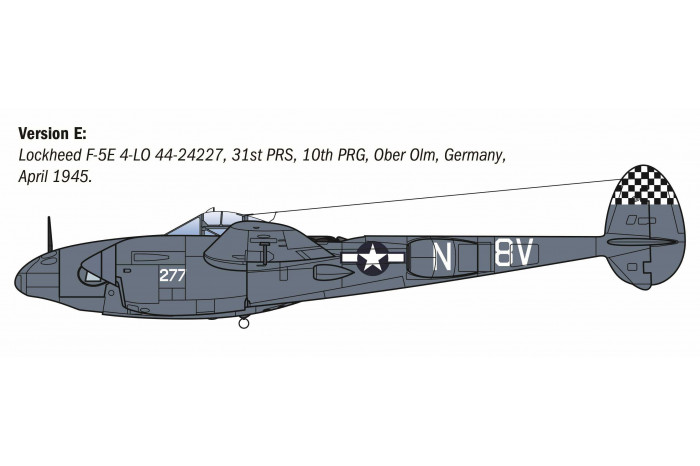 Model Kit letadlo 2834 - P-38J E.T.O. (1:48)