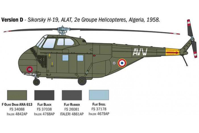 Model Kit vrtulník 1476 - HAS22 / HO4S-3 / H-19 (1:72)