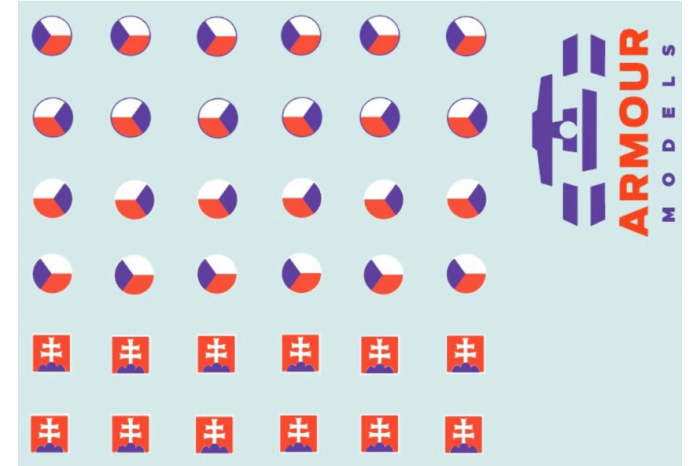 Decals - insignie ČSLA, AČR, OSSR - 1:72 - 72DS009