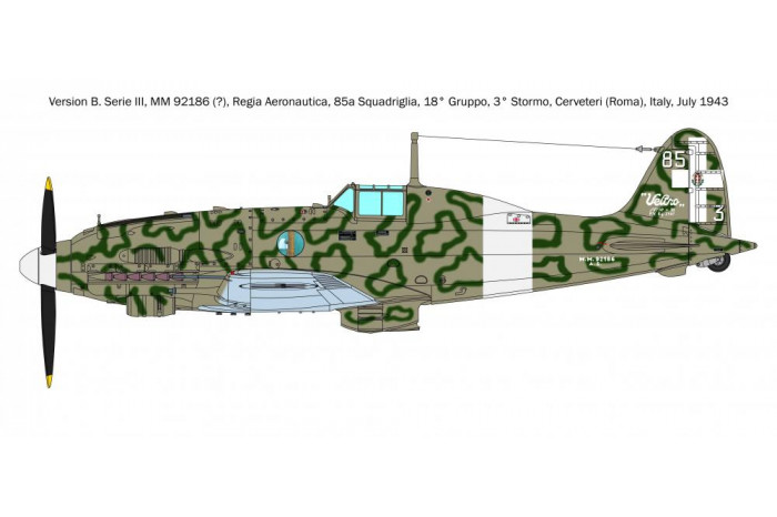 Model Kit letadlo 2519 - Macchi MC.205 "Veltro" (1:32)