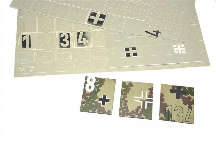 German Crosses and Numbers Stencils Early + Late (1:35) - 35/827-008