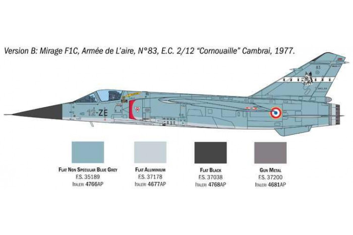 Model Kit letadlo 2839 - Mirage F.1 C/CR (1:48)