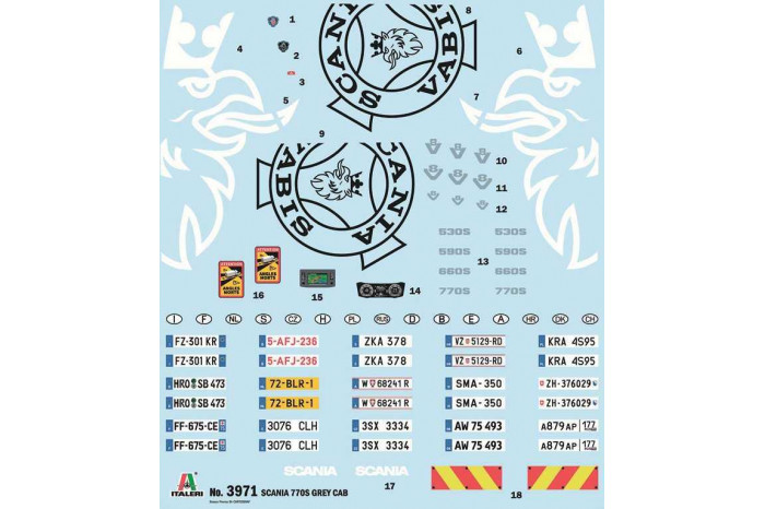 Model Kit truck 3971 - Scania S770 4x2 Normal Roof "Grey Cab" (1:24)