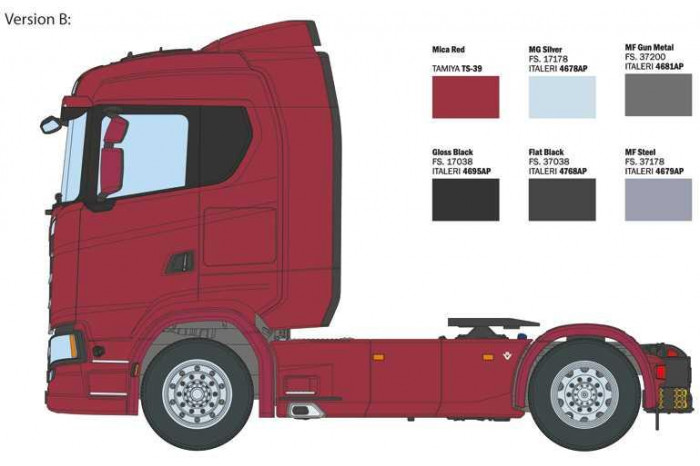 Model Kit truck 3971 - Scania S770 4x2 Normal Roof "Grey Cab" (1:24)
