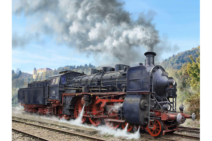 Plastic ModelKit lokomotiva 02167 - Express Locomotive BR 18 505 with Tender 2'3' T38 (1:87)